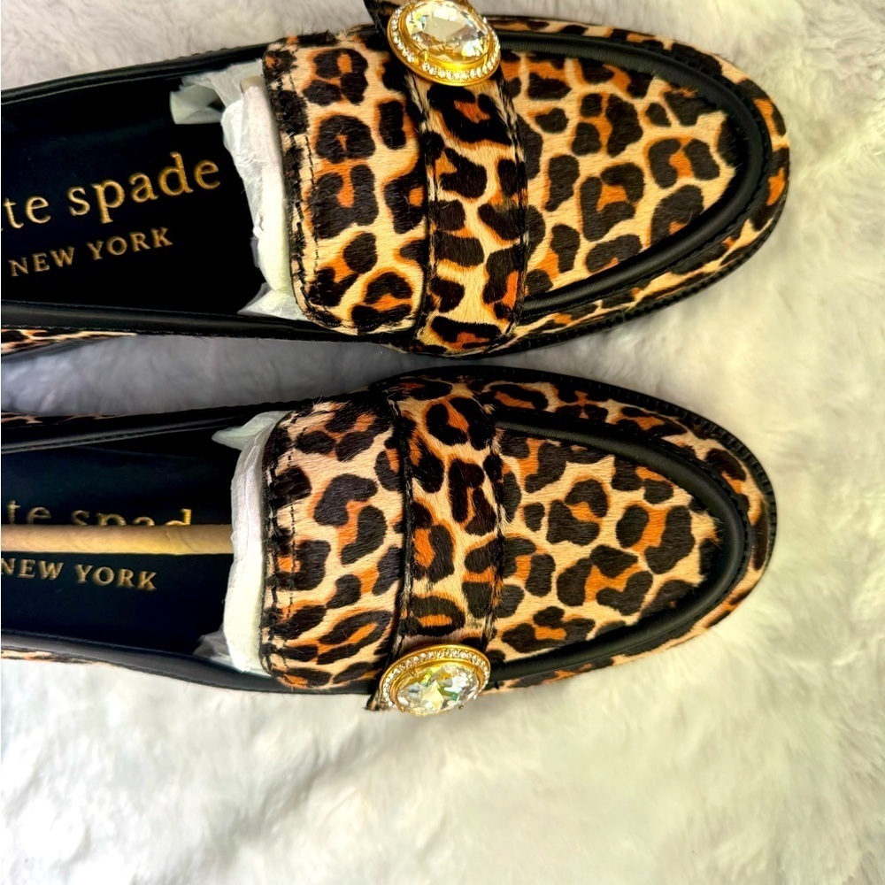 NWOT Kate Spade Loafer Leopard Print Size 8 1/2 - Picture 6 of 7